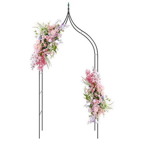 9.5 Feet Decorative Metal Garden Arch for Vine Rose Climbing Wedding Ceremony Party Decoration